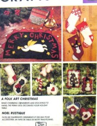 7807 TABLE PENNY MAT, ORNAMENTS, STOCKINGS  FELT PATTERN
